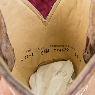 Corral Women Brown Crater Bone Embroidery Western Cowboy Boots sz 5.5