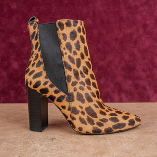 Vince Camuto Women Cheeta Heel Slip-on Party Pointy Toe Ankle Boots sz 8.5