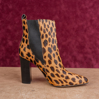 Vince Camuto Women Cheeta Heel Slip-on Party Pointy Toe Ankle Boots sz 8.5