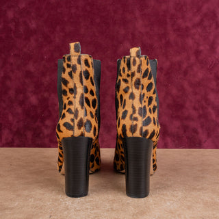 Vince Camuto Women Cheeta Heel Slip-on Party Pointy Toe Ankle Boots sz 8.5