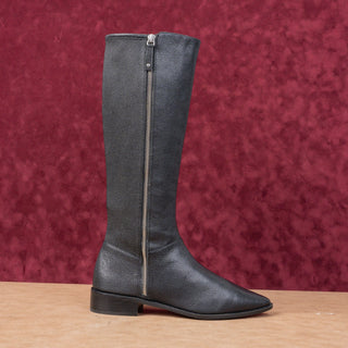 Linea Paolo Women Jackie Dress Office Black  Leather Zip Fashion Tall Boots 9