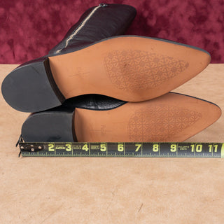 Linea Paolo Women Jackie Dress Office Black  Leather Zip Fashion Tall Boots 9