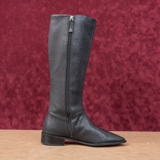 Linea Paolo Women Jackie Dress Office Black  Leather Zip Fashion Tall Boots 9