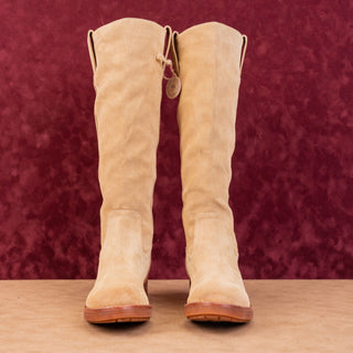 Sofft Women Samantha II Tan Suede Waterproof Back Zip Knee Boots sz 7.5