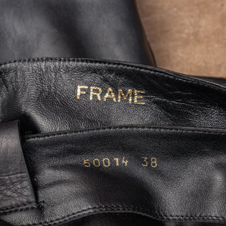 Frame Paris Women Le Mueholland Black Leather OTK Fashion Boots 7.5US EUR38
