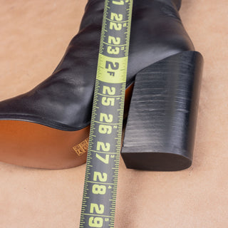 Frame Paris Women Le Mueholland Black Leather OTK Fashion Boots 7.5US EUR38