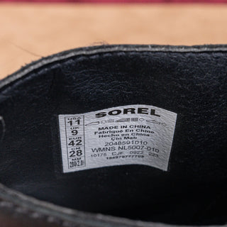 Sorel Women Brex Waterproof Black Leather Platform Chelsea Ankle Boots sz 11