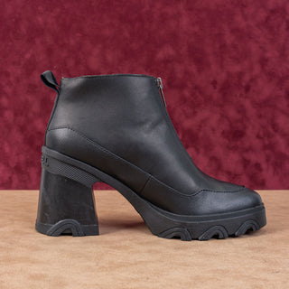 Sorel Women Brex Waterproof Black Leather Platform Chelsea Ankle Boots sz 11
