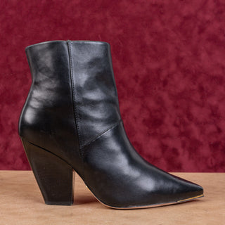 Tory Burch Women Lila 90mm Black Leather Western Ponity Toe Boots Sz 11