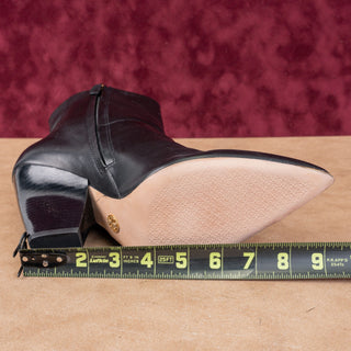 Tory Burch Women Lila 90mm Black Leather Western Ponity Toe Boots Sz 11