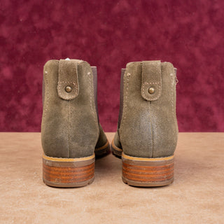 Sofft Women Selby Olive Green Suede Slip-on Western Chelsea Ankle Boots sz 9