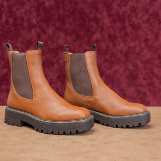 Sam Edelman Women Laguna Brown Leather Comfort Chelsea Boots sz 7US EUR37