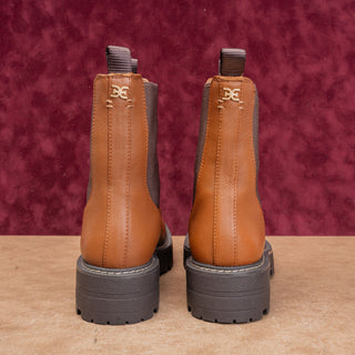 Sam Edelman Women Laguna Brown Leather Comfort Chelsea Boots sz 7US EUR37