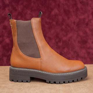 Sam Edelman Women Laguna Brown Leather Comfort Chelsea Boots sz 7US EUR37