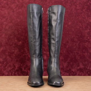 Aquatalia Women Roksana Weatherproof Black Leather Fashion Knee Boots sz 10