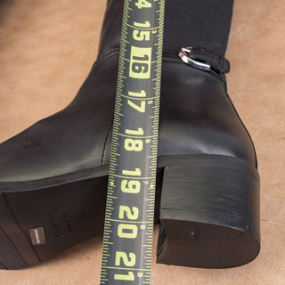 Aquatalia Women Roksana Weatherproof Black Leather Fashion Knee Boots sz 10