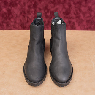 Thursday Boot Women Legend Black Matte Leather Slip-on Elastic Chelsea Boots 9.5