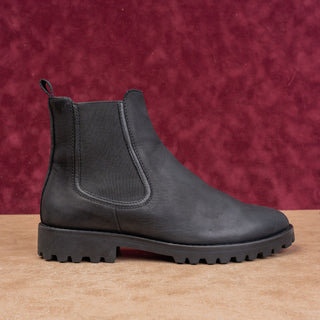 Thursday Boot Women Legend Black Matte Leather Slip-on Elastic Chelsea Boots 9.5