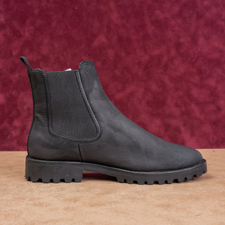 Thursday Boot Women Legend Black Matte Leather Slip-on Elastic Chelsea Boots 9.5