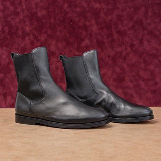 Vince Women Cecyl Black Leather Fashion Dress Slip-on Chelsea Boots 10US EUR41