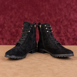 Kate Spade New York Women Reagan Black Suede Dressy Office Ankle Boots sz 9