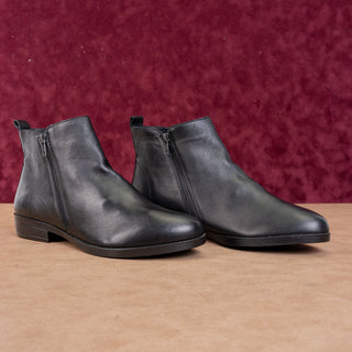 David Tate Women Golden Wide Black Leather Ankle Chelsea Boots Size 12