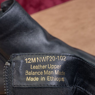 David Tate Women Golden Wide Black Leather Ankle Chelsea Boots Size 12
