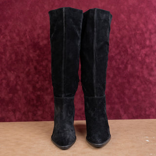 Naturalizer Women Fae Black Suede Wide Calf Fashion Western Knee Boots sz 11