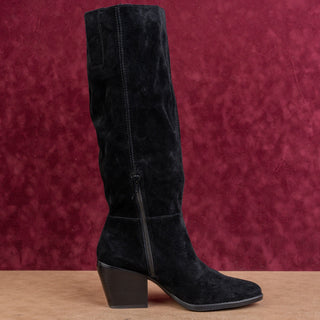 Naturalizer Women Fae Black Suede Wide Calf Fashion Western Knee Boots sz 11