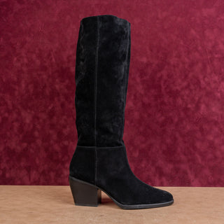 Naturalizer Women Fae Black Suede Wide Calf Fashion Western Knee Boots sz 11