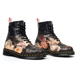 Dr Martens Unisex Power Rose Cristal 1460 Lace-up Combat Boots sz M6 W7