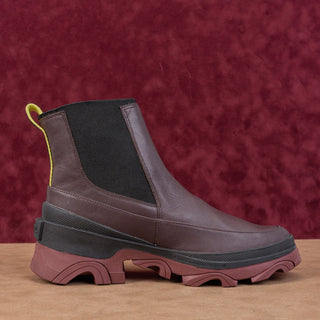 Sorel Women Brex Waterproof Burgundy Leather Chelsea Ankle Boots size 11