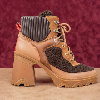 Sorel Women Brex Cozy Heel Waterproof Brown Leather Lace-up Ankle Boots sz 11