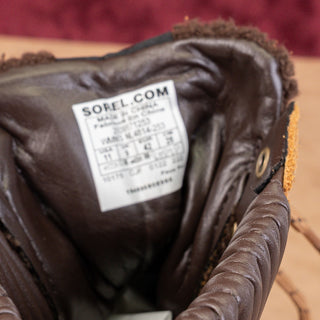 Sorel Women Brex Cozy Heel Waterproof Brown Leather Lace-up Ankle Boots sz 11