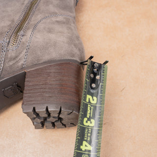 Trask Women Madison Waterproof Grey Suede Moto Biker Buckle Boots size 11