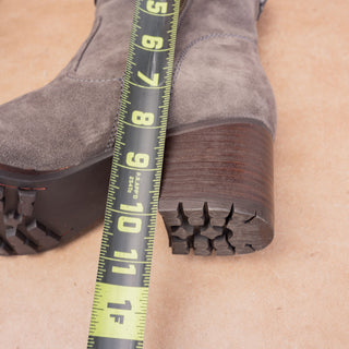 Trask Women Madison Waterproof Grey Suede Moto Biker Buckle Boots size 11