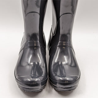 Hunter Women Original Grey Tall Gloss Rubber Rain Boots Size 7