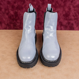 Circus NY Women Vegan Blue Leather Festival Platform Chelsea Boots sz 11US EUR41