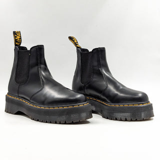 Dr Martens Unisex 2976 Quad Black Leather Platform Chelsea Boots size M8 W9