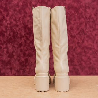 Cult Gaia Women Hanna Ivory Platform Festival Fashion Party Boots sz 11US EUR41
