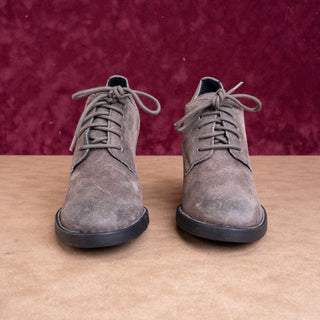 Born Women Jolene Grey Suede Lace-up Heel Fashion Shoes sz 7.5