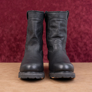 Hawx Men Industrial Black Leather Comp Toe Work Boots sz12