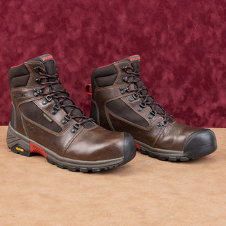 Wolverine Men Mansard Brown Leather Lace-up Waterproof Steel Toe Work Boots 10