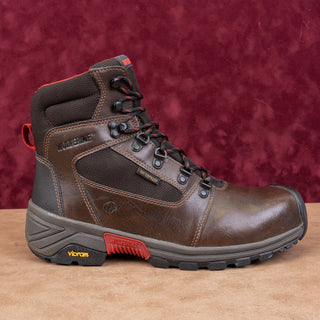 Wolverine Men Mansard Brown Leather Lace-up Waterproof Steel Toe Work Boots 10