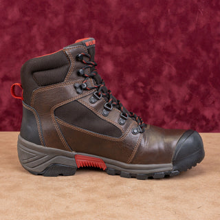 Wolverine Men Mansard Brown Leather Lace-up Waterproof Steel Toe Work Boots 10
