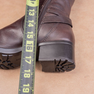 Bandolino Women Brown Leather Vintage Retro Y2K Riding Equestrian Boots sz 7.5