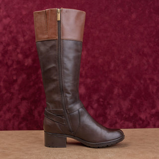 Bandolino Women Brown Leather Vintage Retro Y2K Riding Equestrian Boots sz 7.5