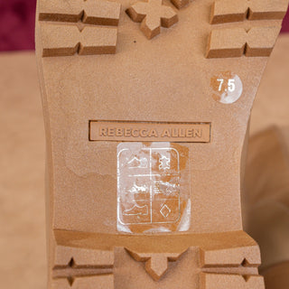 Rebecca Allen Women Brown Leather Weather Chelsea Lug Ankle Boots sz 7.5