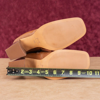 Marc Fisher Women Dreeam Brown Leather Block Heel Square Toe Tall Boots sz 9.5