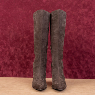 Dune London Women Siana Brown Suede Kitten Heel Fashion Boots sz 9US EUR39